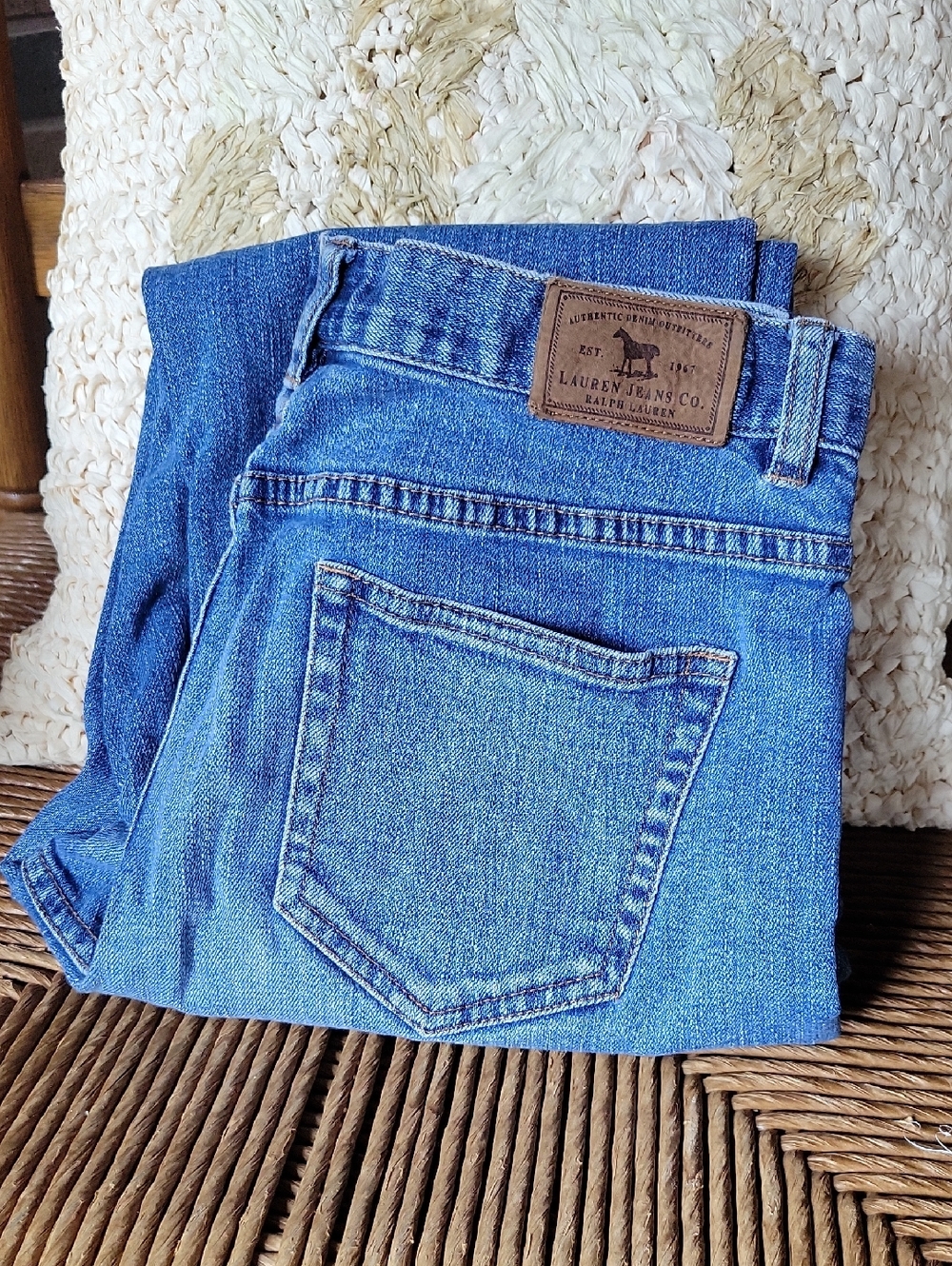 Vintage Women's Lauren Ralph Lauren Jeans beaded bootcut jeans, size 6P